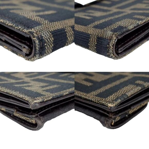 841195AM (C2) Fendi Wallet Long Zucca Dark Brown PVC - Picture 5 of 13